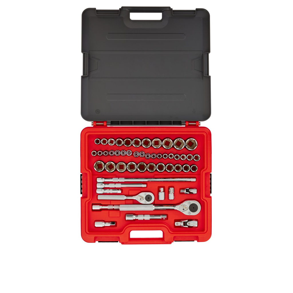PROTO 3/8&1/2 Dr 52Pc Sae/Mm Skt Set 6Pt