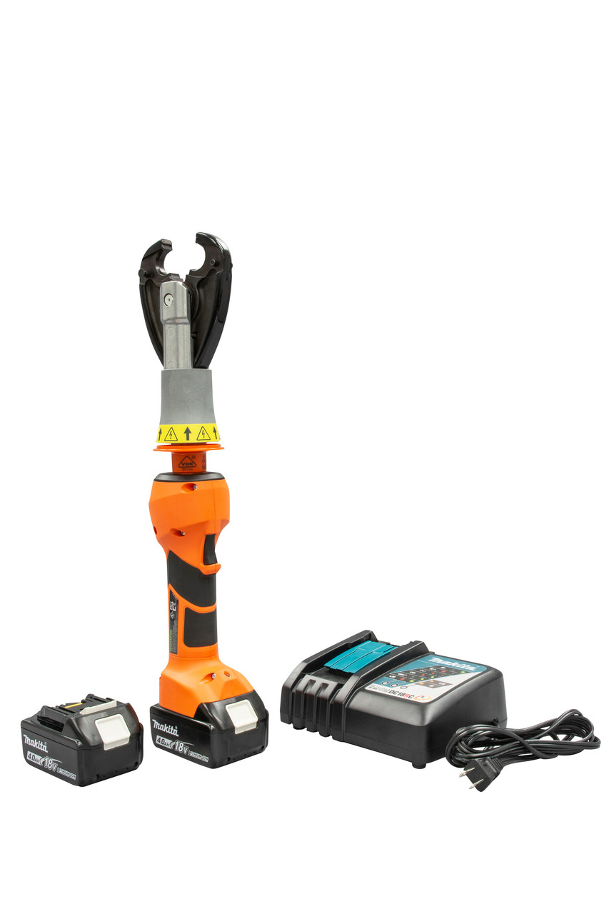 GREENLEE 6 Ton Insulated Crimper with CJDE Head and 120V Charger