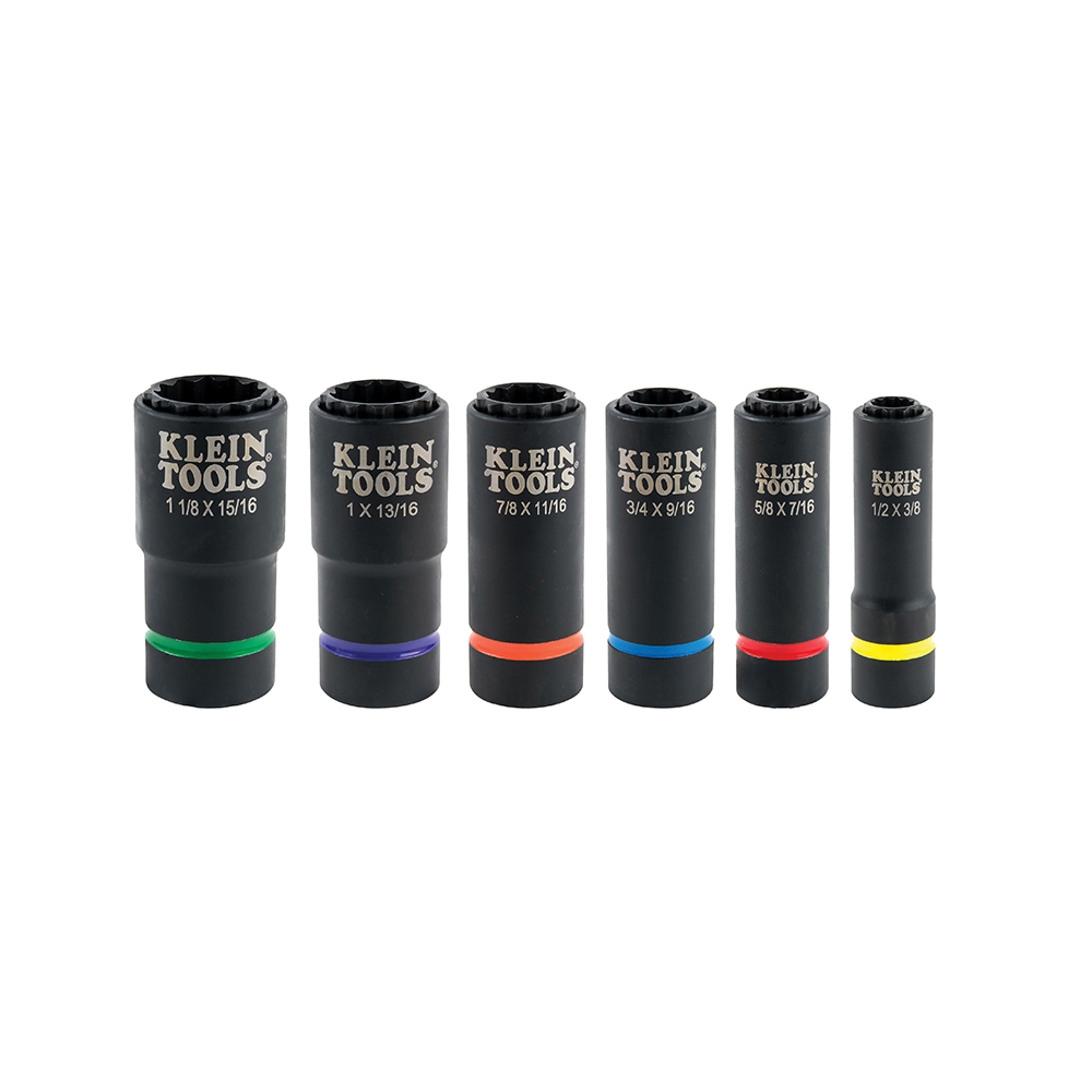 Klein 2-In-1 Impact Socket Set, 6-Piece
