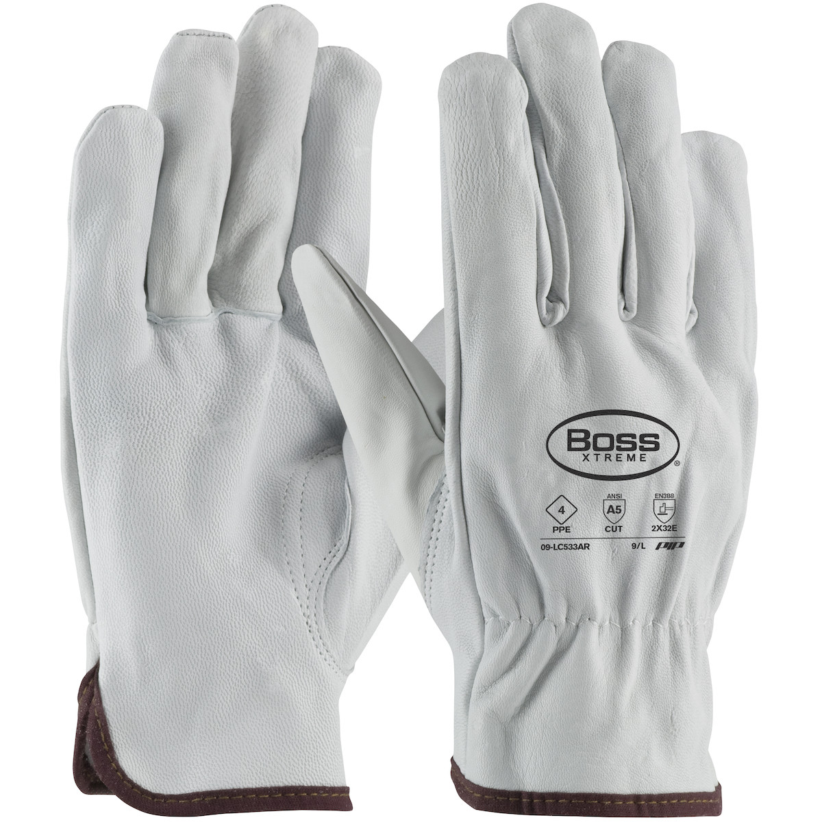 Boss® Xtreme 09-LC533AR  Hi Performance Glove, Size M, Natural, ANSI A5