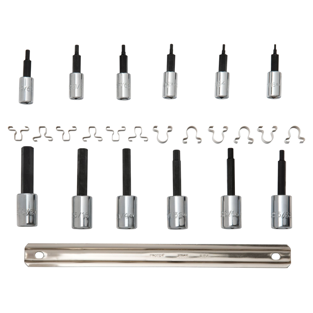 Proto® 1/4" & 2/8" DR 12 Piece Hex Bit Set 1/ea