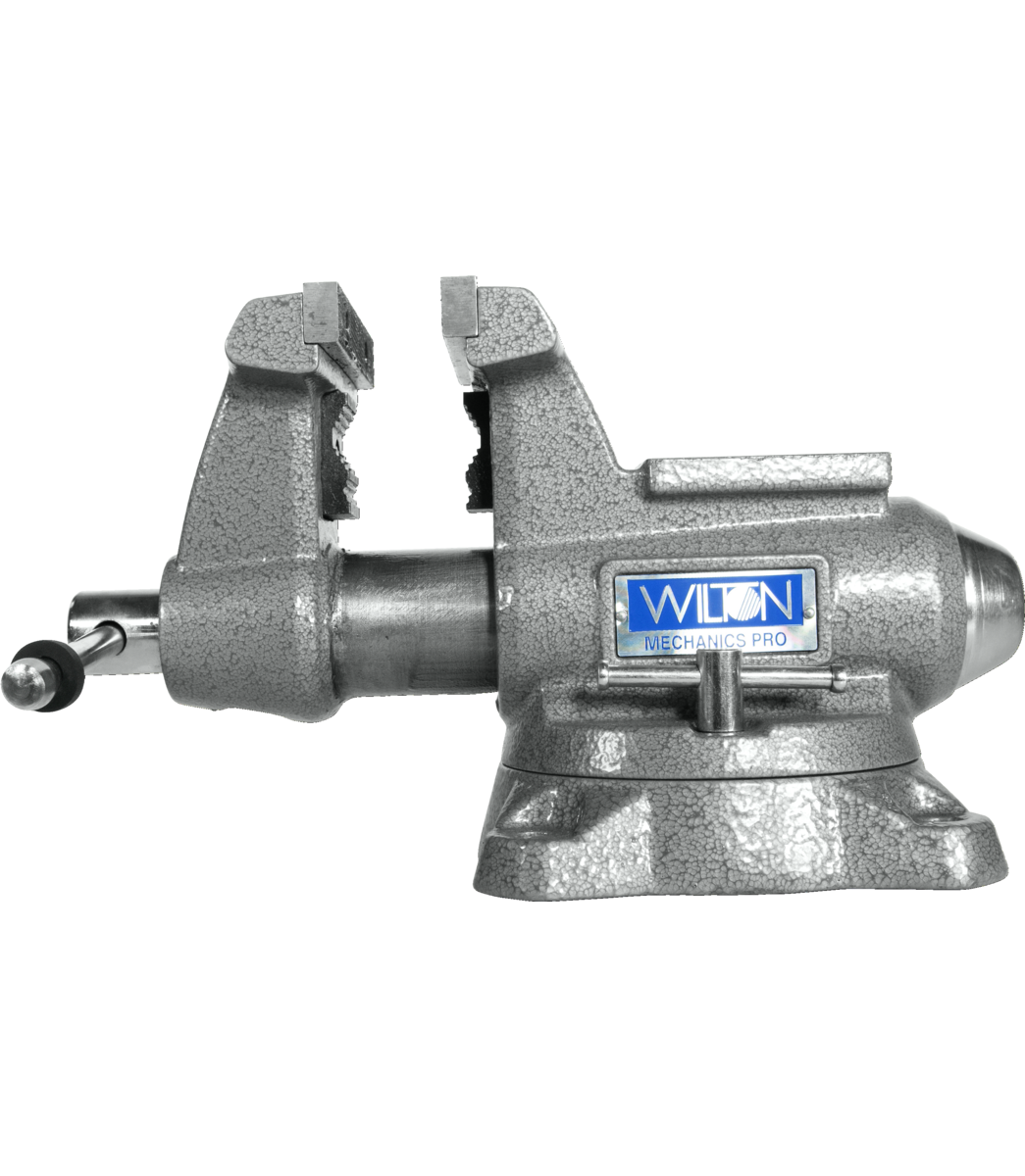 WILTON 845M, Mechanics Pro 4-1/2" Jaw Width, Round Channel Vise with Swivel Base
