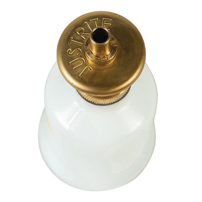 4 Ounce Plastic Dispensing Can, Brass Dispenser Valves, Translucent, White - 14002