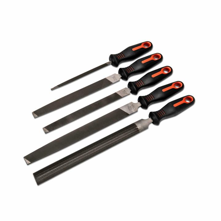 FILE SET,5PC,W/ERGONOMIC HNDL,POUCHED