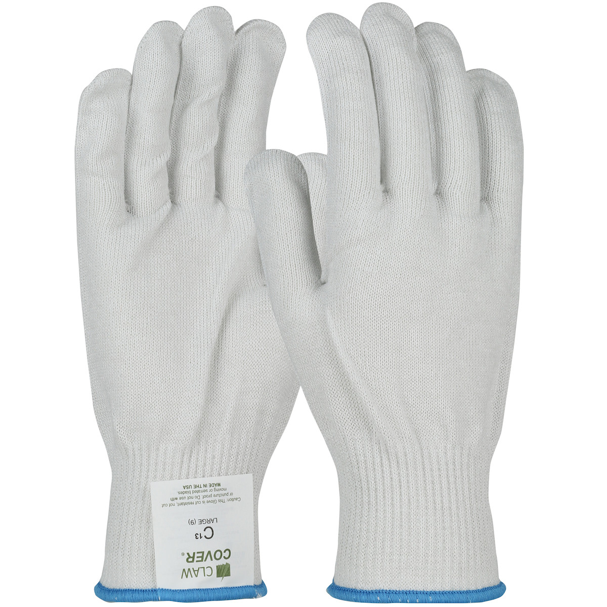 Claw Cover® 13-231 Lightweight Cut Resistant Gloves, Size M, White, ANSI A7