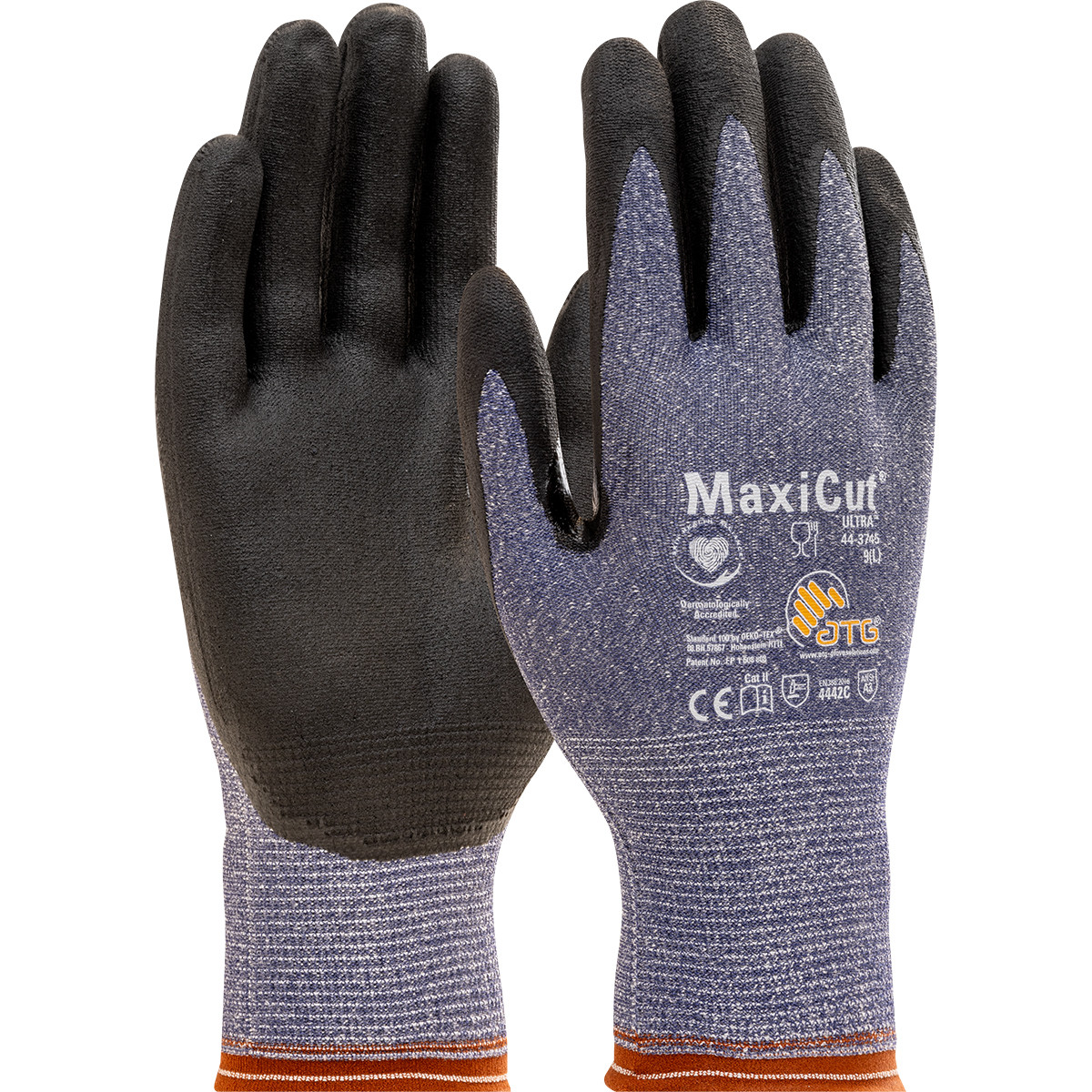MaxiCut® Ultra™ 44-3745  Cut Resistant Gloves, Size XL, Blue, ANSI A3