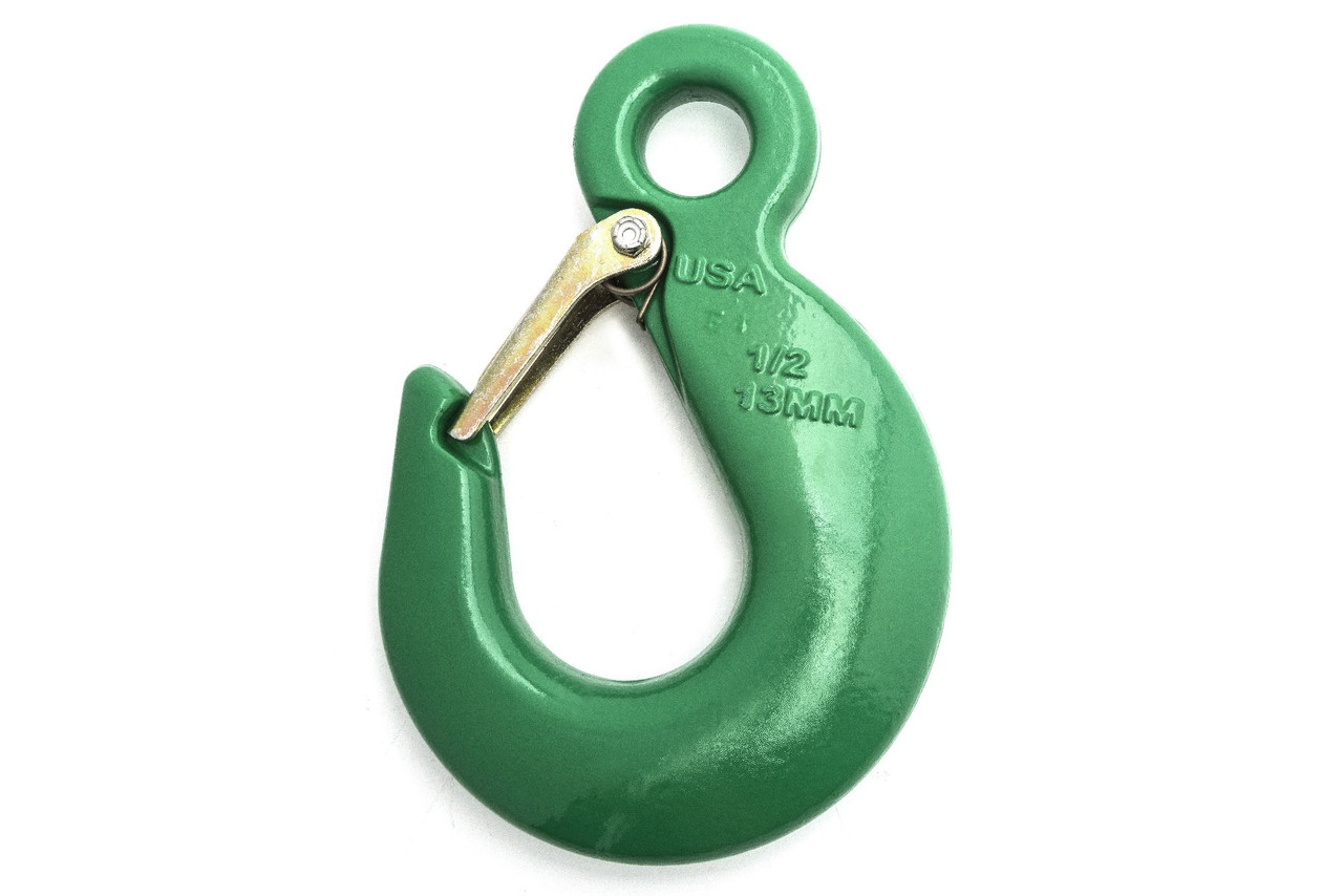 SLING HOOK, EYE STYLE, PL, 1/2" W/LATCH