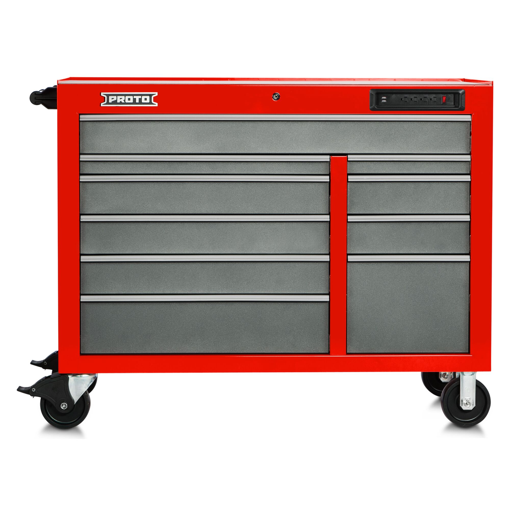 PROTO 50In Power Wkstn-Safety Red & Gray