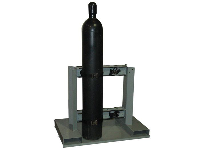 Low Profile Gas Cylinder Pallet, 4 Cylinder Capacity, Steel - 35230