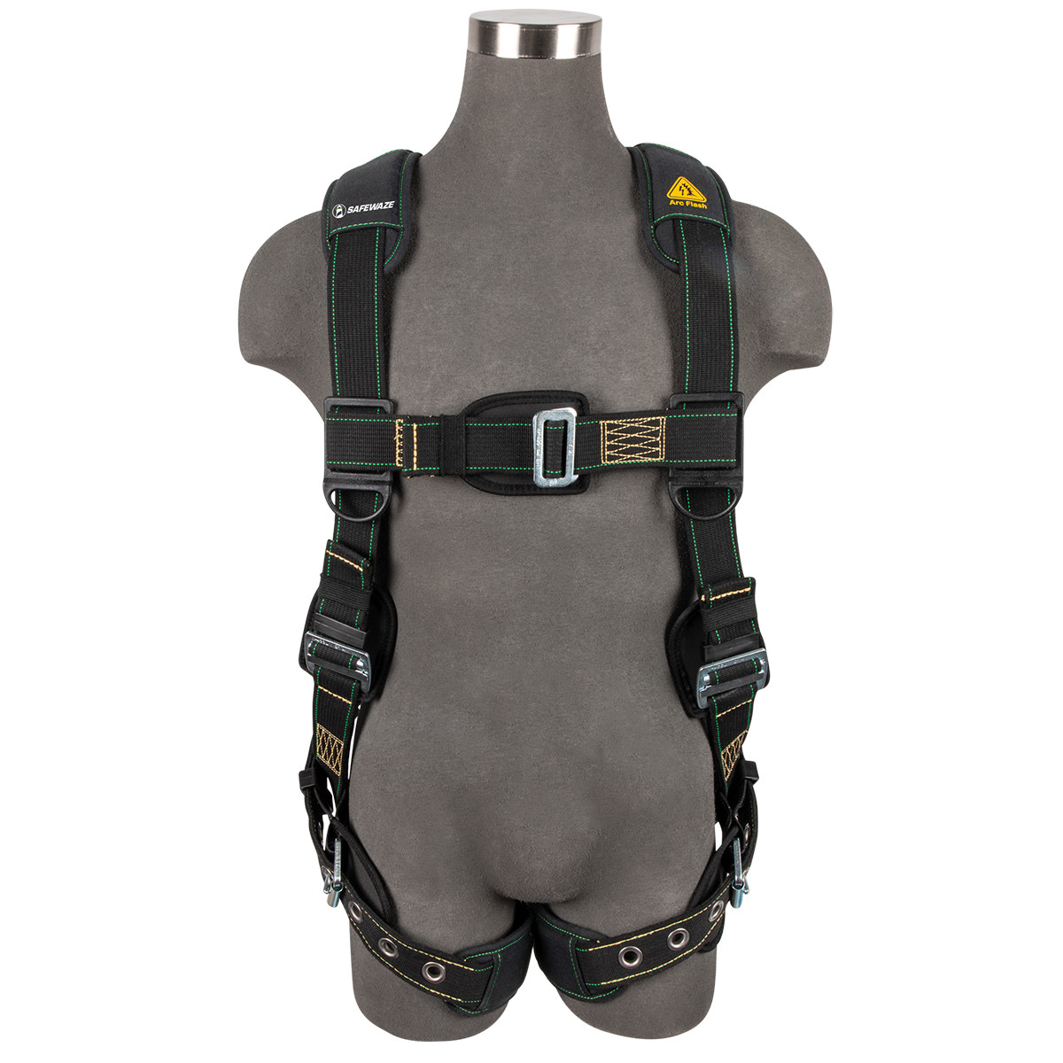 SAFEWAZE Arc Flash Full Body Harness: 1D, MB Chest, TB Legs (L)