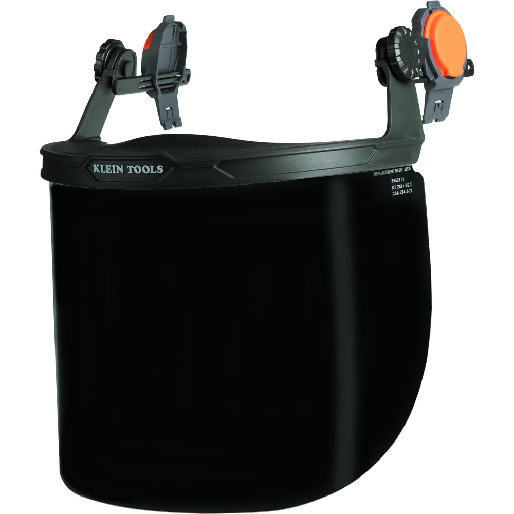Face Shield, Full Brim Hard Hat, Gray Tint