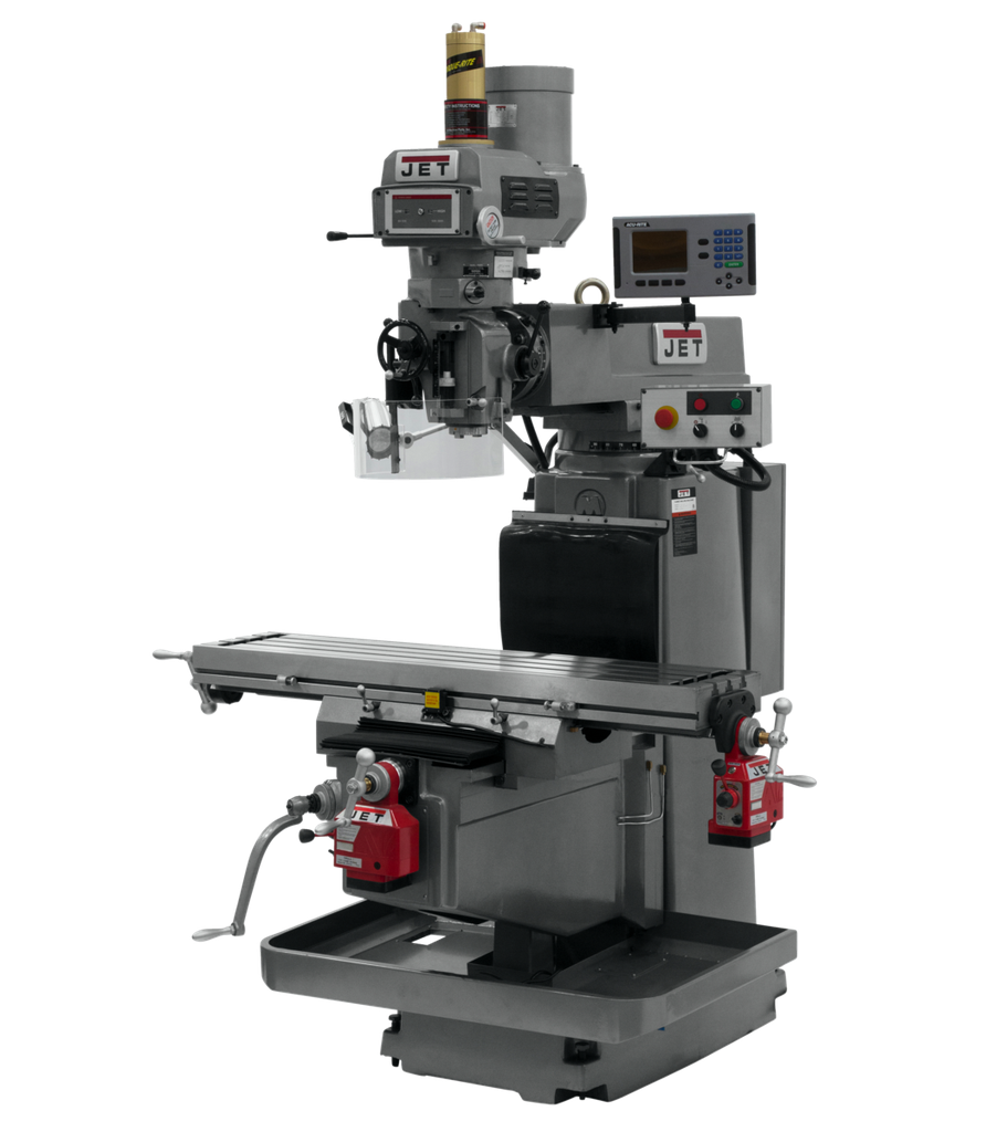 JTM-1254VS with ACU-RITE 203 3X (K) DRO, X & Y Powerfeeds & Air Power Drawbar