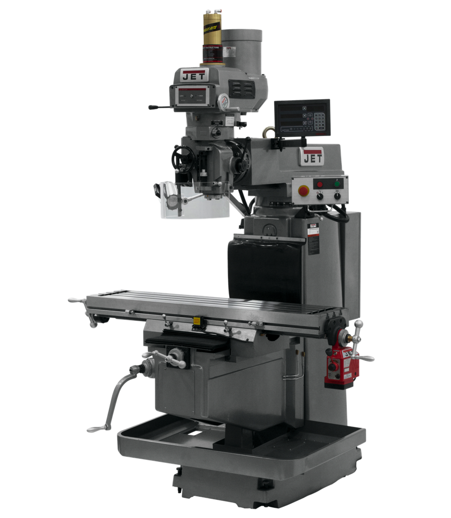 JTM-1254VS with NEWALL DP700 DRO X Powerfeed & Air Power Drawbar