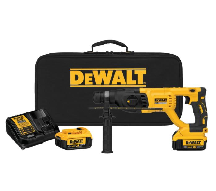 DEWALT 20V MAX* XTREME Cordless Brushless 1 in SDS+ Rotary Hammer Drill Kit (2) Lithium Ion Batteries with Charger  (P/N DCH133M2)