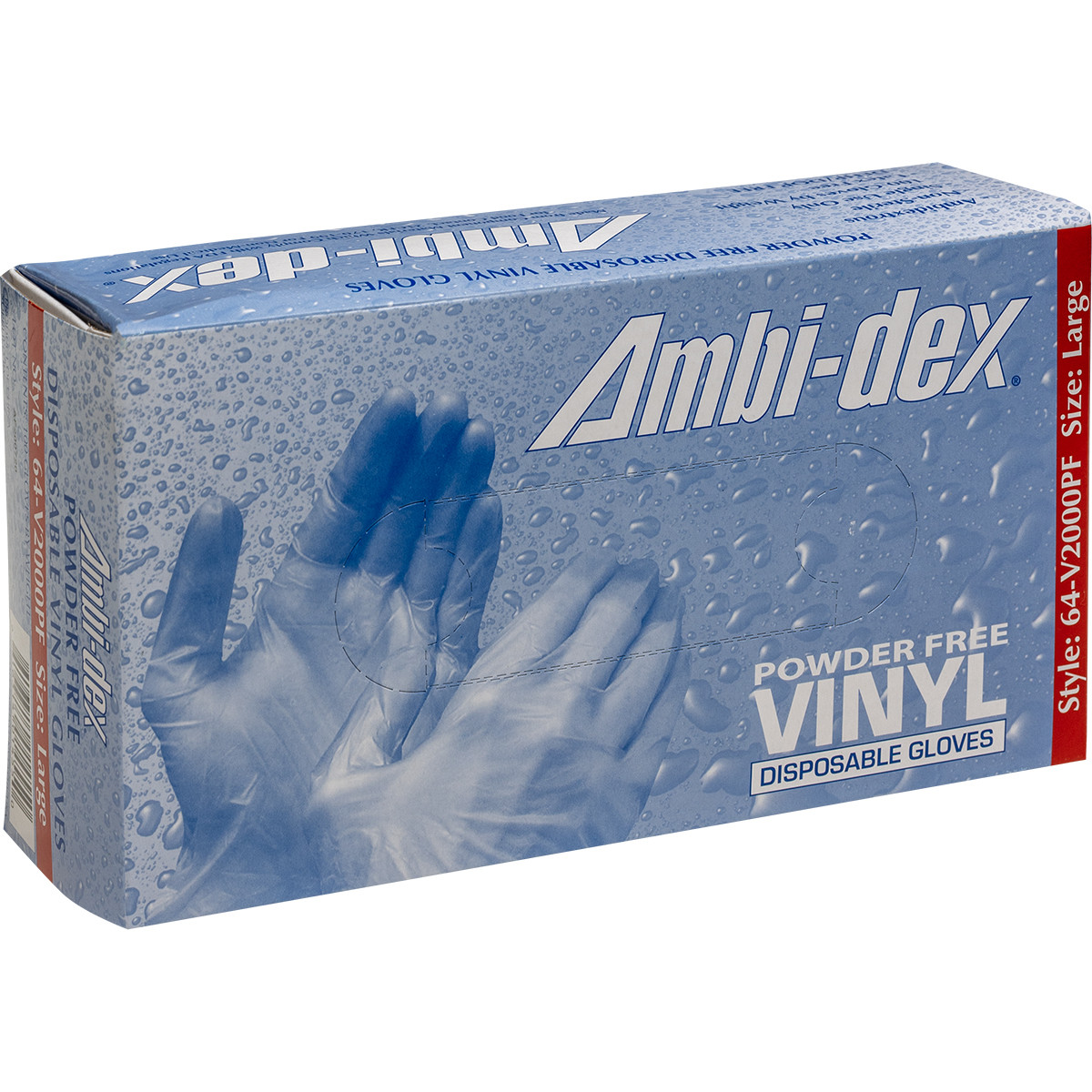 Ambi-dex® 64-V2000PF  Disposable Gloves, Size XL, White