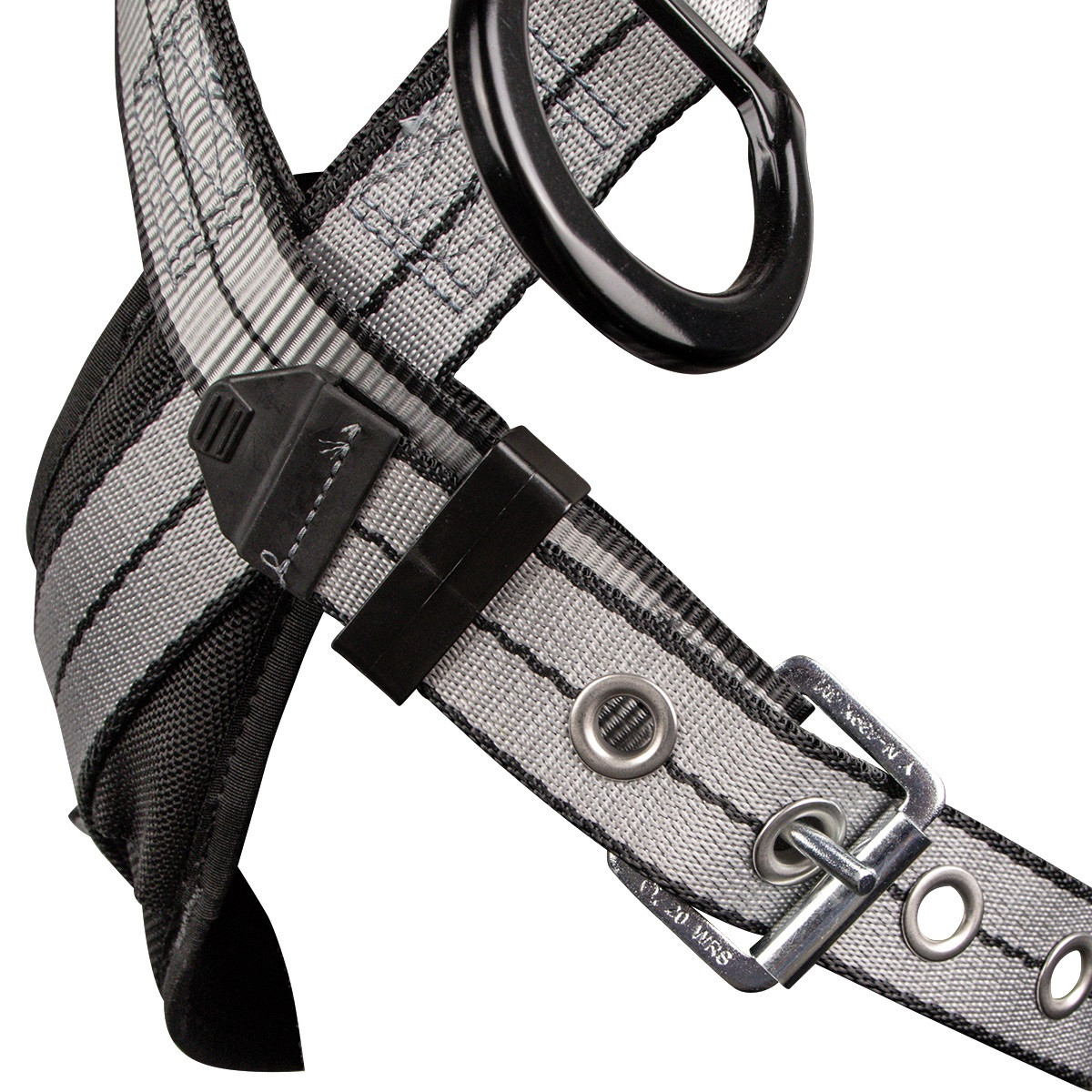 SAFEWAZE PRO+ Slate Full Body Harness: Alu 3D, Alu QC Chest, TB Legs (L)