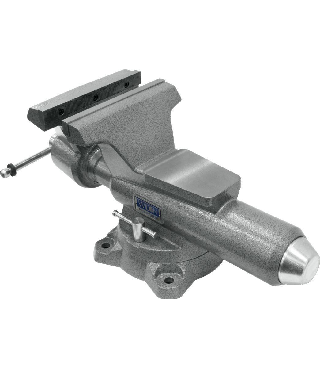 WILTON 8100M, Mechanics Pro 10" Jaw Width, Round Channel Vise with Swivel Base