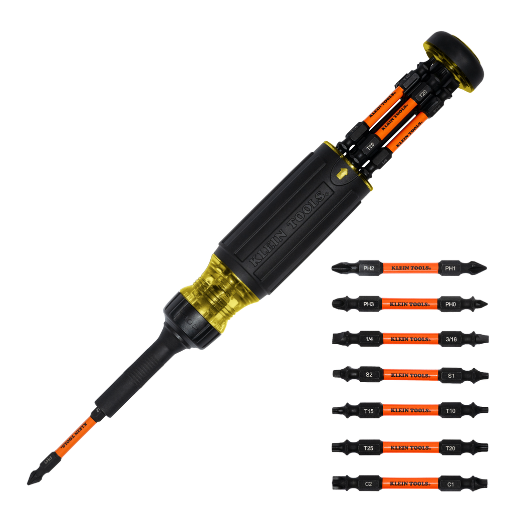 15-in-1 Ratcheting Impact-Rated Multi-Bit Torsion Zone Screwdriver