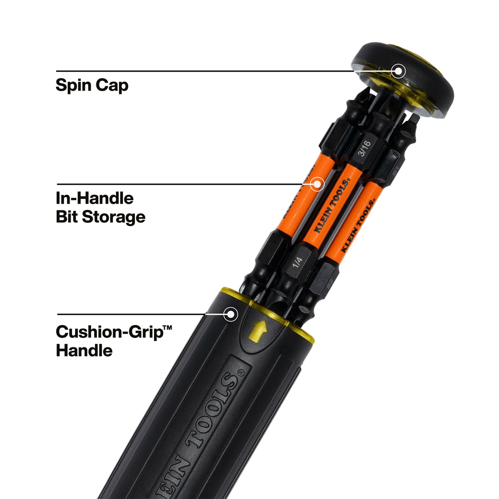 15-in-1 Ratcheting Impact-Rated Multi-Bit Torsion Zone Screwdriver