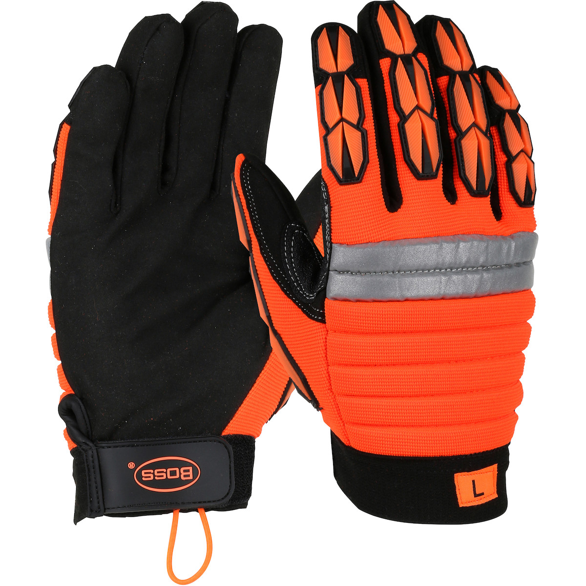 Boss® 1JM400  Hi Performance Glove, Size M, Hi-Vis Orange
