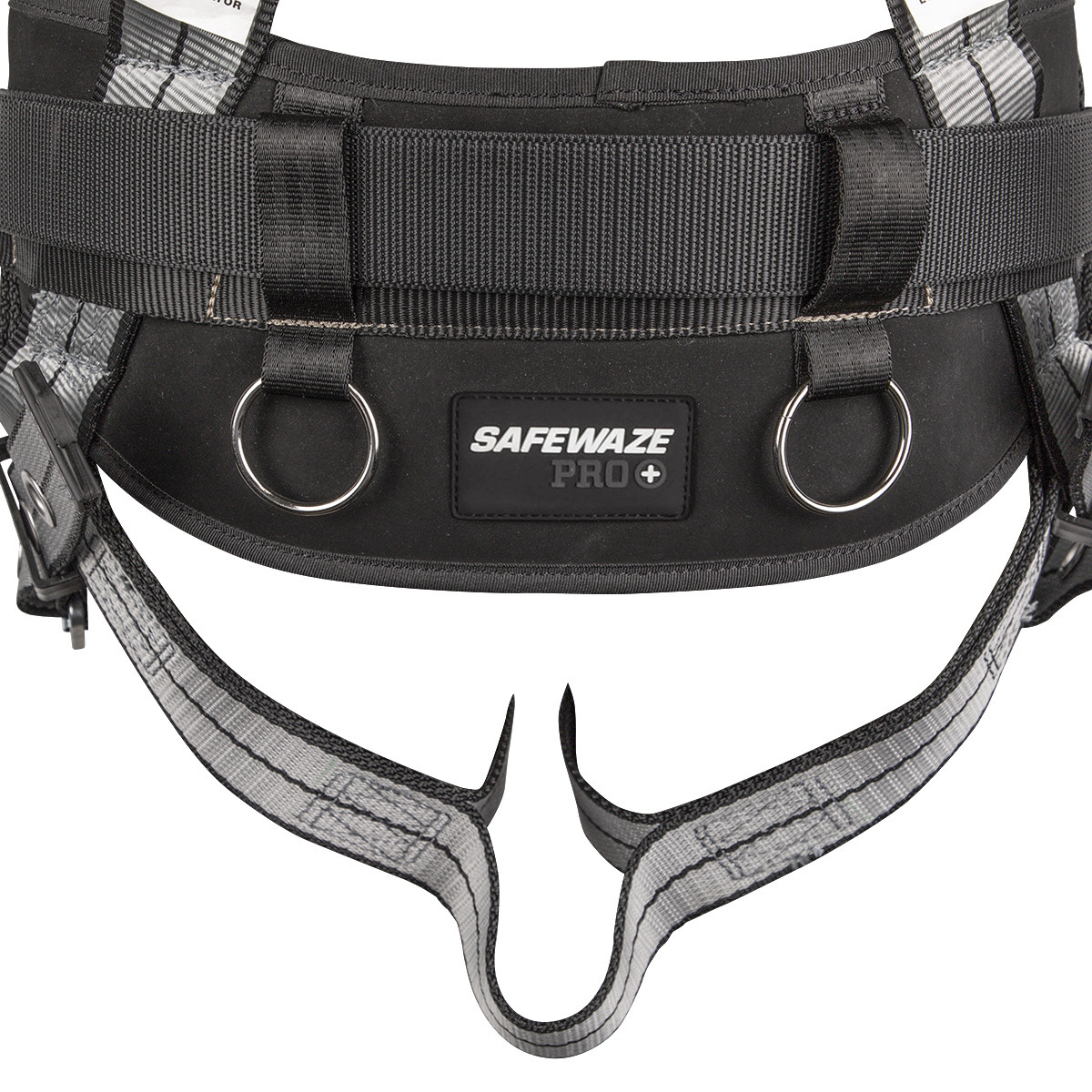 SAFEWAZE PRO+ Slate Construction Harness: Alu 3D, Alu QC Chest, Alu FD, TB Legs (M)