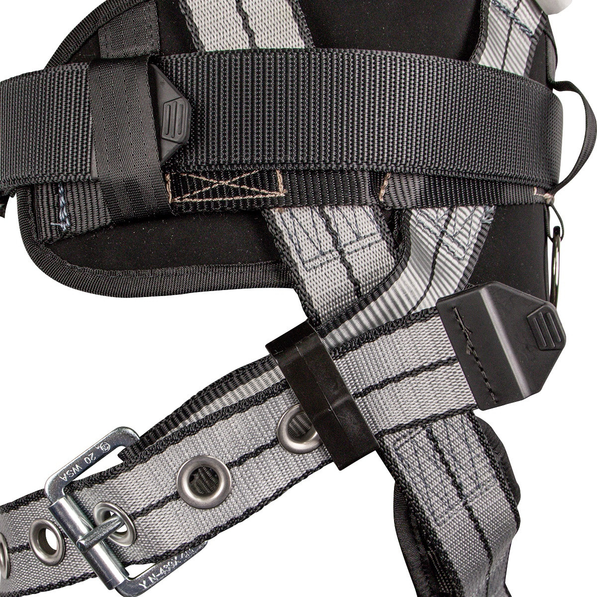 SAFEWAZE PRO+ Slate Construction Harness: Alu 1D, Alu QC Chest, TB Legs (M)