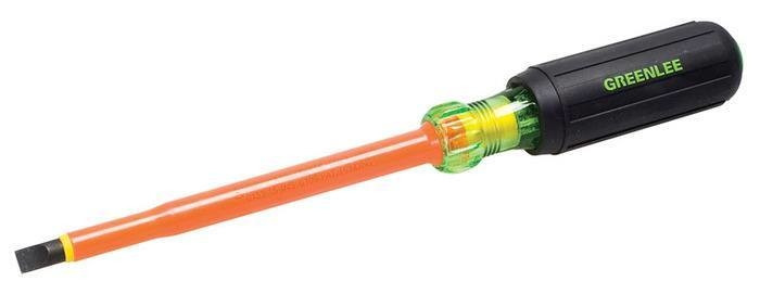 GREENLEE Screwdriver, Insulated, Cabinet Tip, 5/16" x 6"
