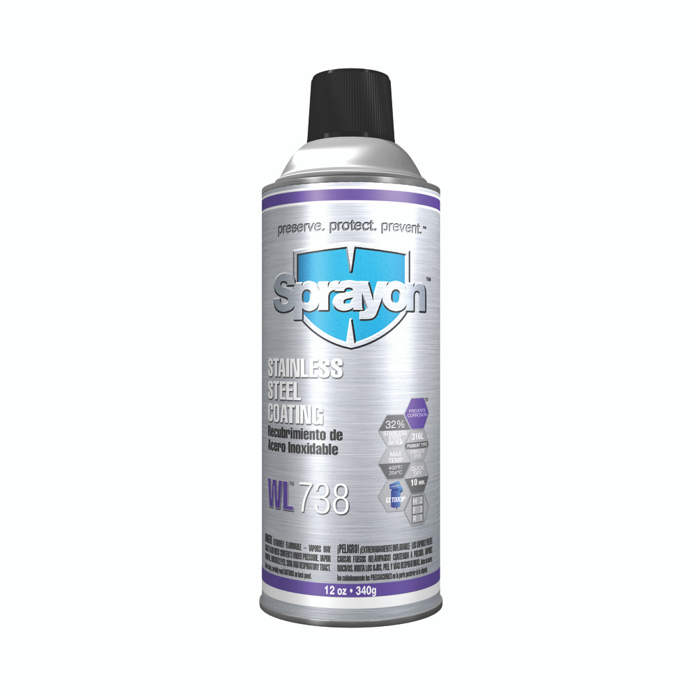 Sprayon® WL738 STAINLESS STEEL COATING  12 oz. 12/CS