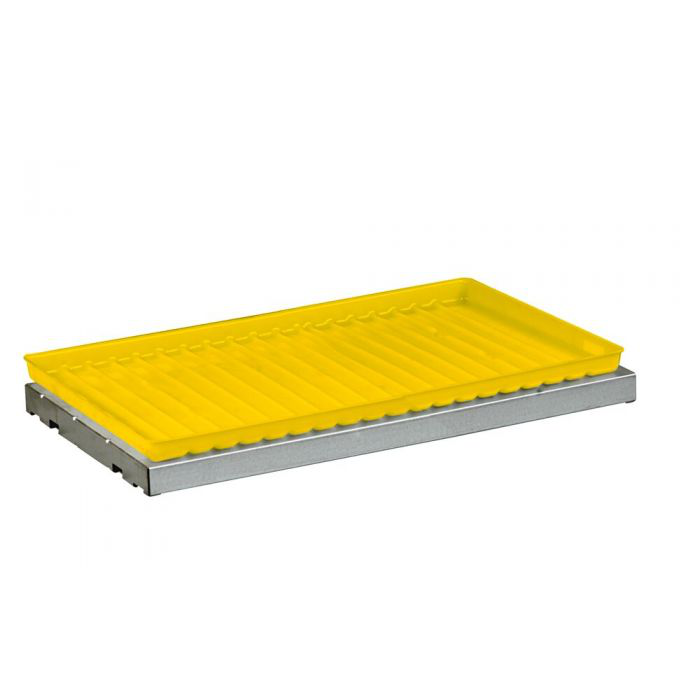 SpillSlope® Steel Shelf with Yellow Polyethelene Tray for 12, 15 Gallon Compac, 22 Gallon Slimline Safety Cabinet - 29060