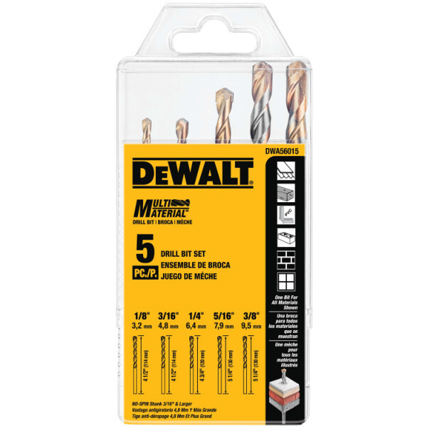 DEWALT 1/8" x 4-1/2" Multi Material Drill Bit