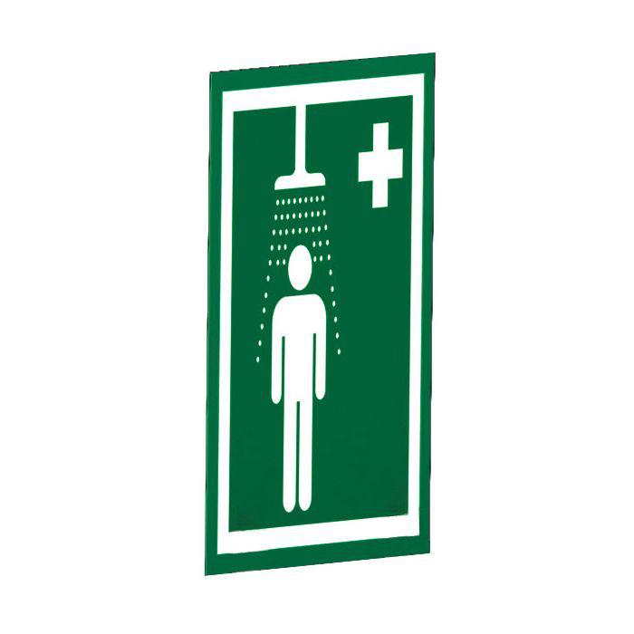 Universal Safety Shower Sign for Wall Mounting - S-BRAC-SIGN-WAL