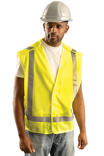 Occunomix Classic Mesh Long Band Break-Away Safety Vest 1/EA