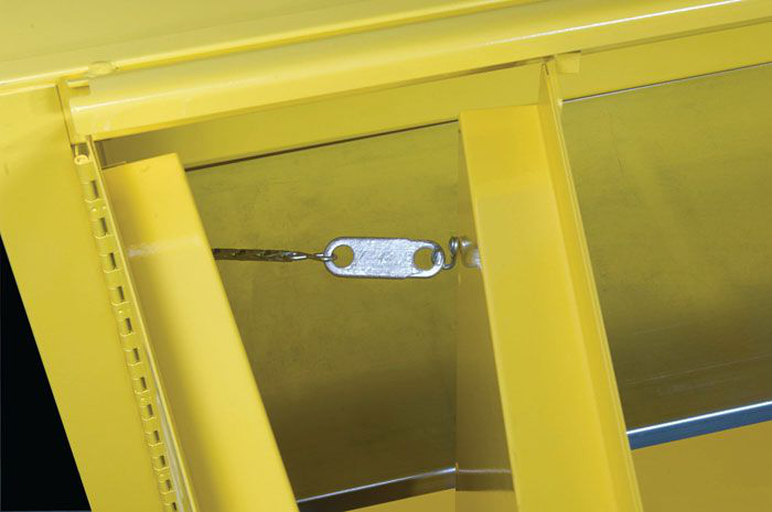 60 Gallon, 2 Shelves, 1 Bi-Fold Self Close Door, Flammable Cabinet, Sure-Grip® EX, Yellow - 896080