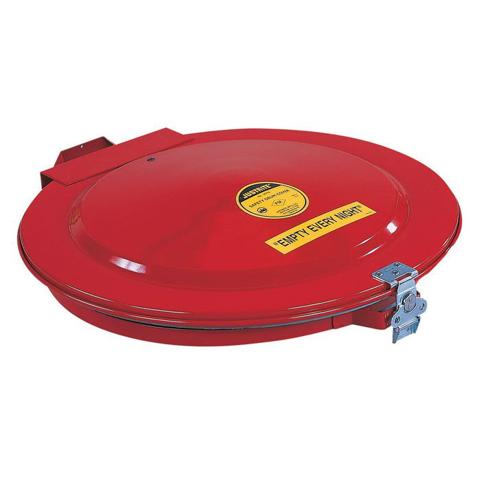 Drum Cover With Vent and Gasket for 55 Gallon Drum, Manual-Latching, Steel, Red - 26752