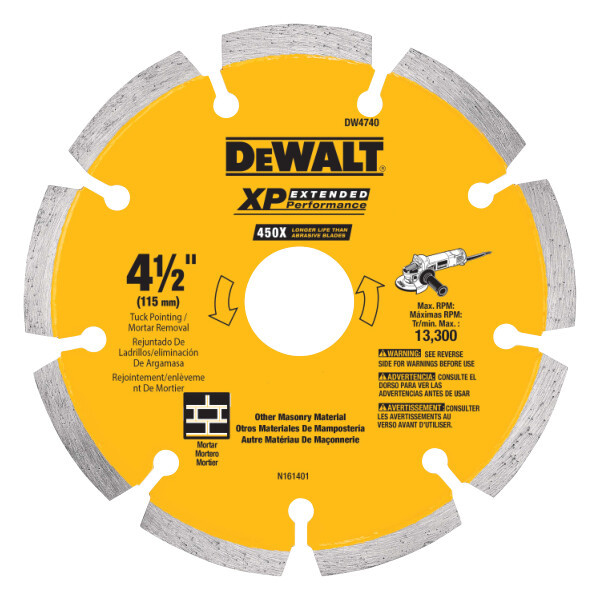 DEWALT 4" x .250 XP Tuck Pointing Blade