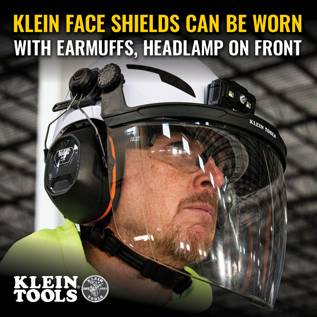 Replacement Face Shield Lens, Full Brim Hard Hat, Gray Tint