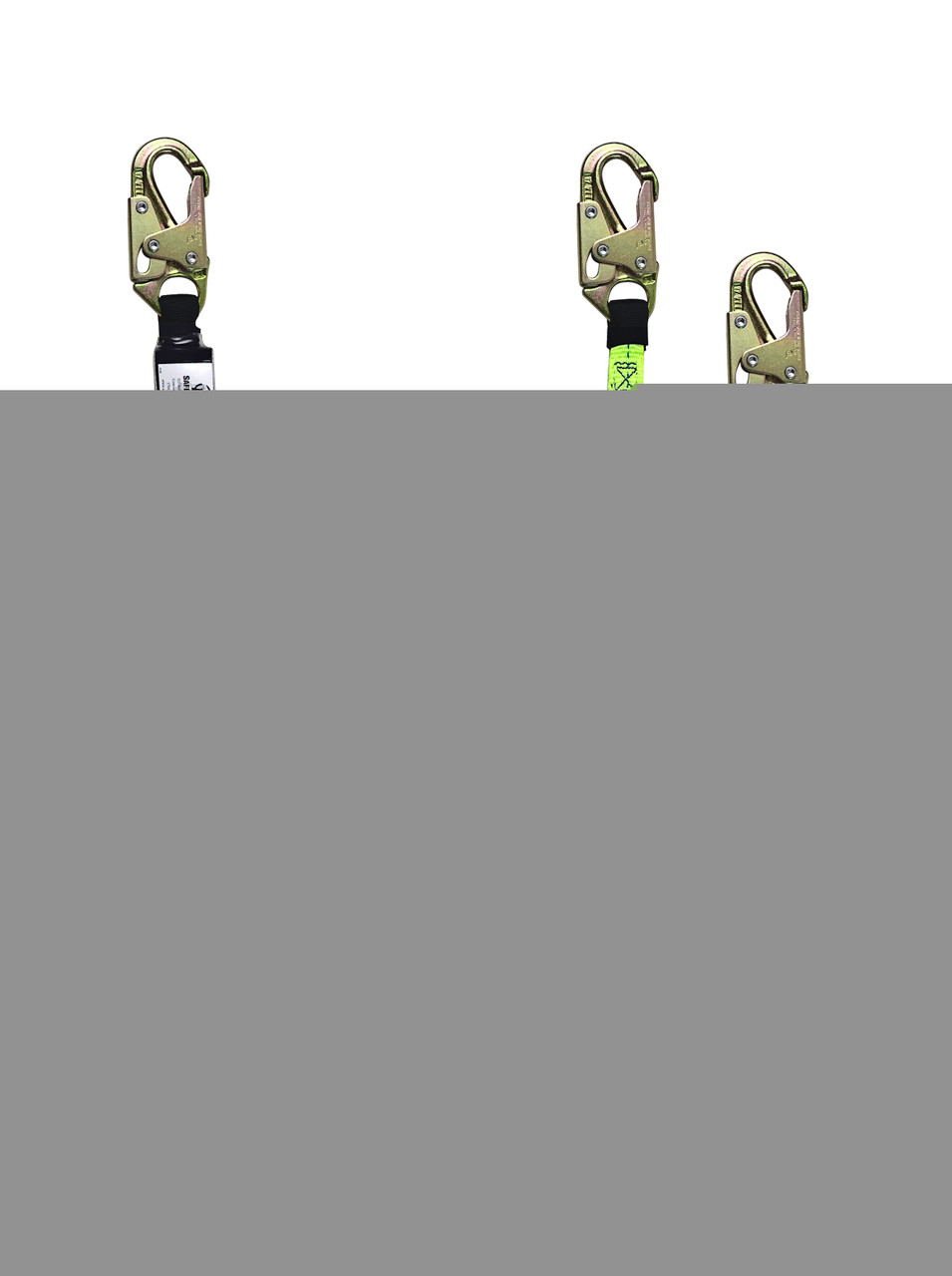 SafeWaze PRO 6' Tie-Back Energy Absorbing Lanyard: Dual Leg, Adjustable Ring