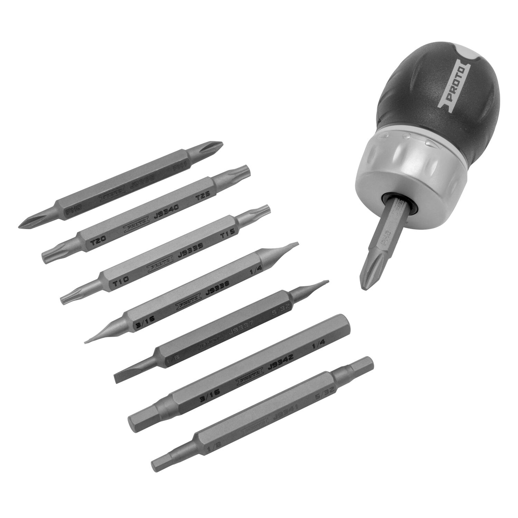 Proto(R) RATCHETING STUBBY SCREWDRIVER SET