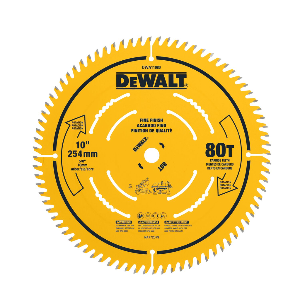 DEWALT 10 IN 80T SAW BLADE