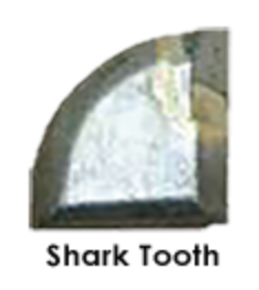 WELD-ON SHARK TOOTH 1.780" T x 1.302" L x .545" W, RADIUS FRONT