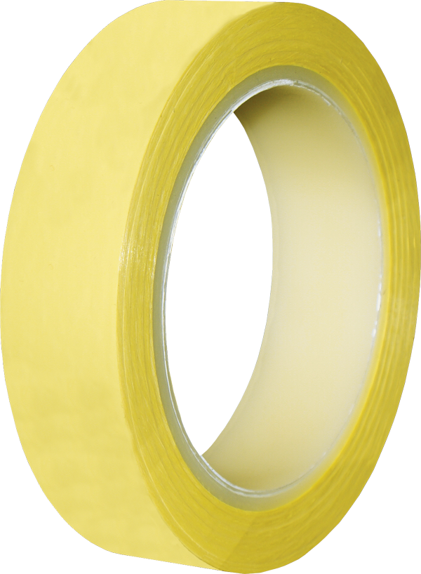 Electro-Tape 1/4" (6.3mm) x 72 yd Polyester Tape - Thermoset Rubber Adhesive - Yellow 24/CS