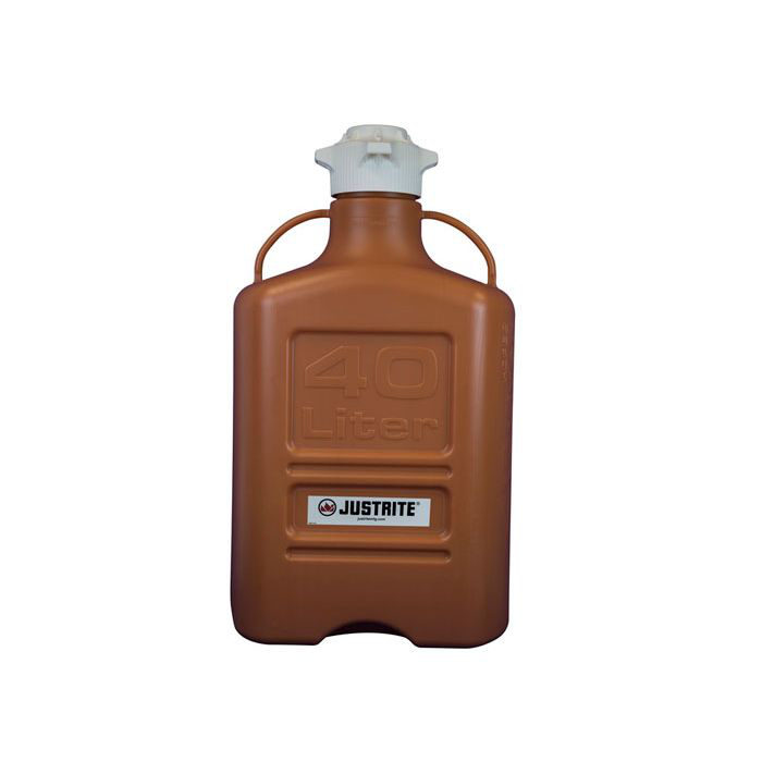 40 Liter HDPE Carboy, 120mm Cap, Amber - 12923