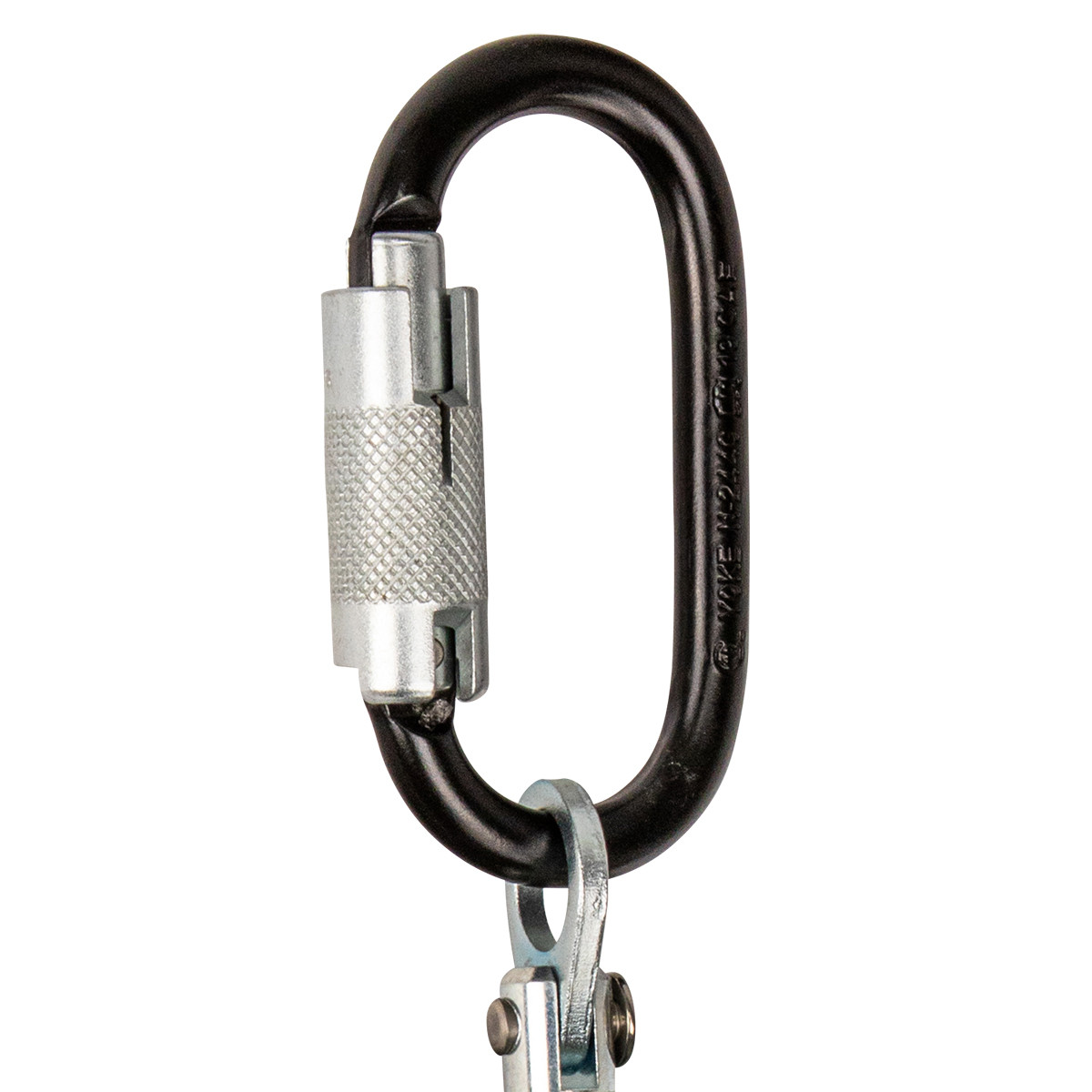 SafeWaze Latitude Pro 7' Single Web SRL: Steel Triple Lock Carabiner, Alu Snap Hook