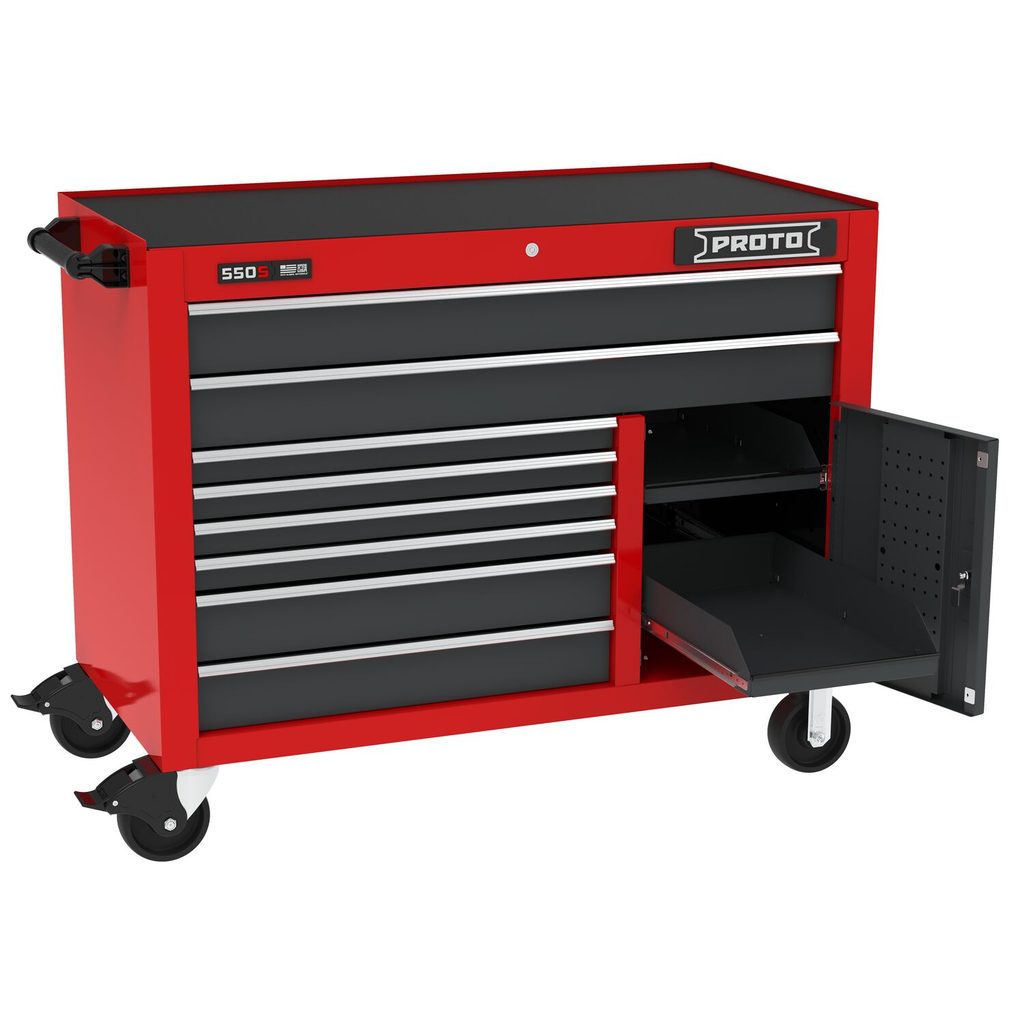 WRKSTATION 50 IN 8 DWR RED/GREY (P/N J555041B-8SG-2S)