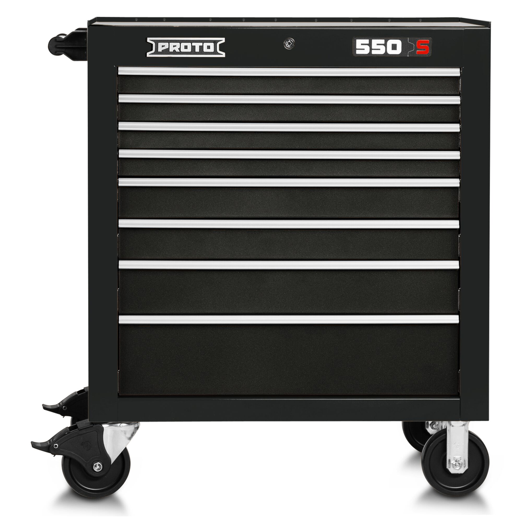 PROTO Roll Cab 34 In 8 Dwr Gl Blk