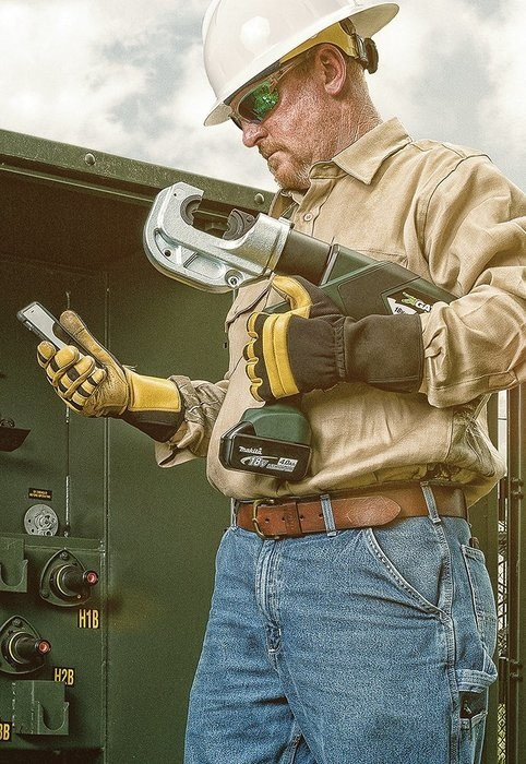 GREENLEE 12 Ton Crimper, Li-Ion, Standard, 12V