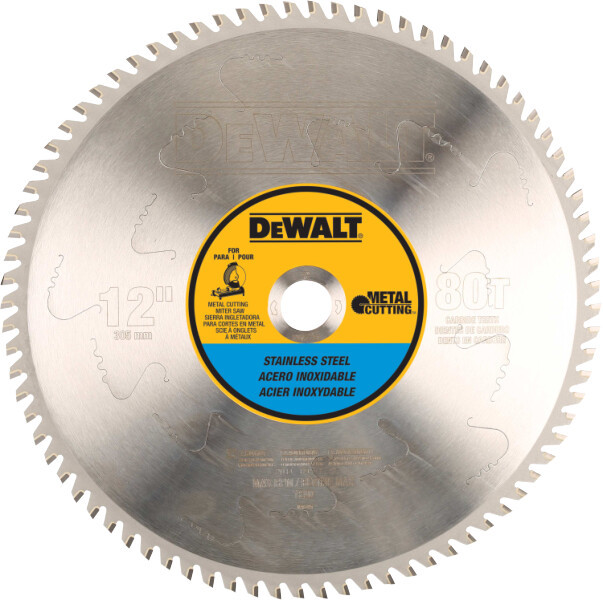 DEWALT 80 Teeth Stainless Steel Metal Cutting 1-Inch Arbor, 12-Inch