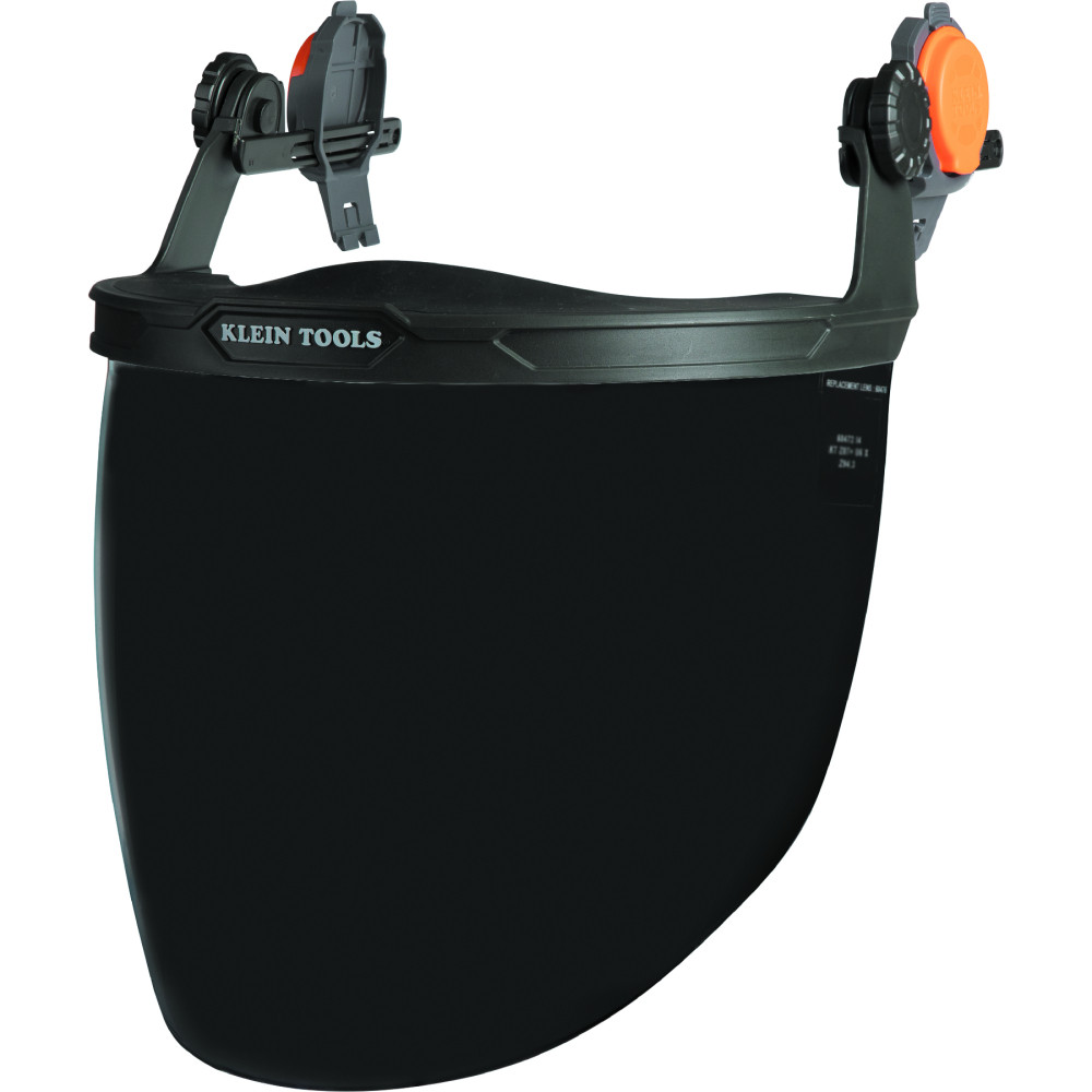 Face Shield, Safety Helmet and Cap-Style Hard Hat, Gray Tint