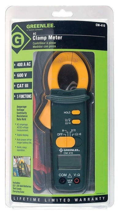 GREENLEE AC Clamp Meter, 600V, 400A