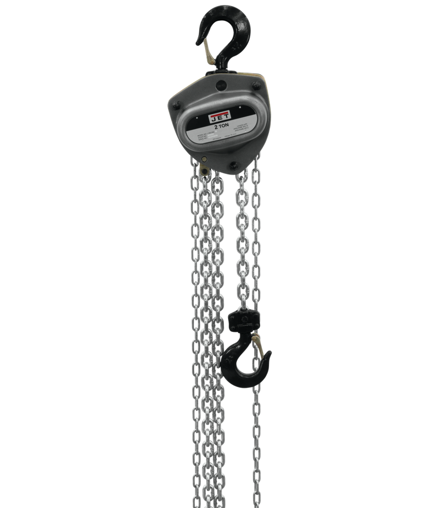 L-100-200WO-10, 2-Ton Hand Chain Hoist With 10' Lift & Overload Protection